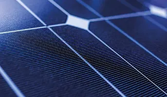 Close up of solar panel cells